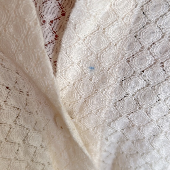 Trina Turk embroidered designed cream colored long sleeve, cream colored blouse - Picture 11 of 11